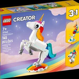 NEW  LEGO 31140 Creator 3 in 1 Magical Unicorn, Seahorse, Pecock Playset